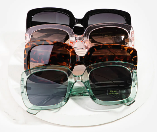 Acetate Rectangle Fashion Sunglasses set