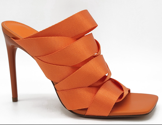 Tangerine slip on heel