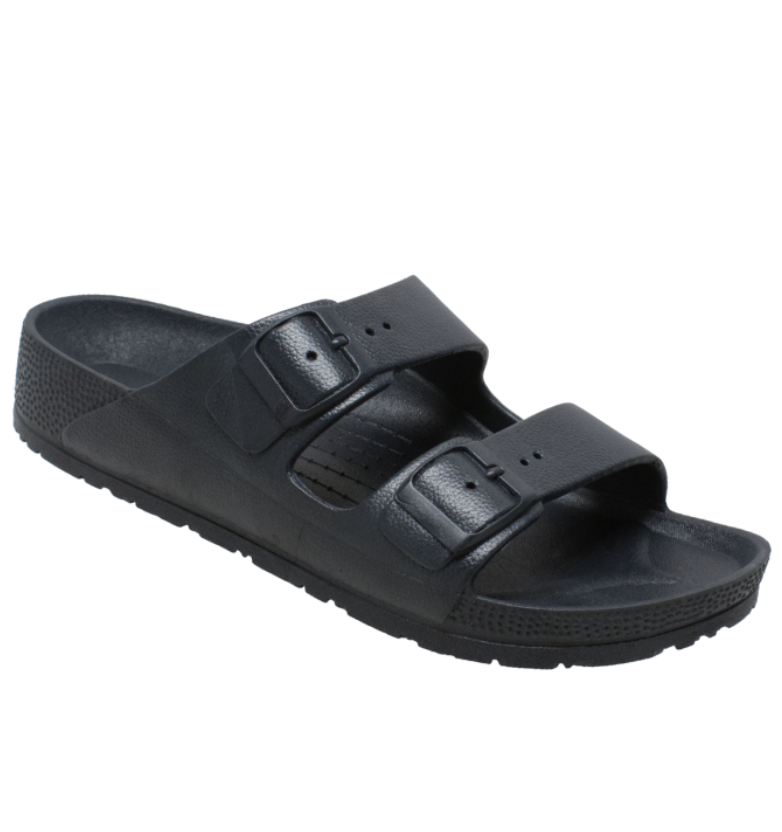 Womens black backyard slides